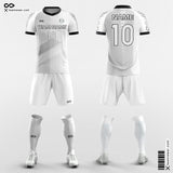 white gradient moire soccer jersey kit