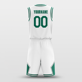 white green basketball jerseys design