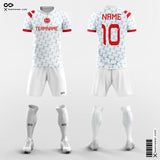 White Soccer Jersey for Kids Graphic