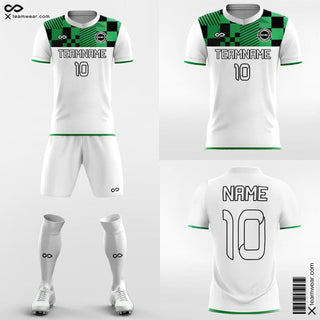 White Soccer Jersey Kit Geo Trim