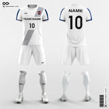 White Soccer Jersey Kit Ribbon