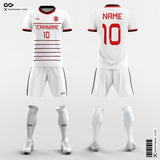 White Striped - Custom Soccer Jerseys Kit Sublimated for Academy