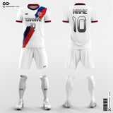 White Soccer Jersey Vintage for League