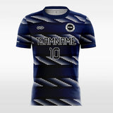 3D Design - Custom Women Soccer Jerseys Navy Blue White Stripe