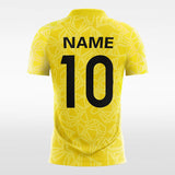 Womens Soccer Jersey Design Yellow Paisley