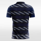 3D Design - Custom Women Soccer Jerseys Navy Blue White Stripe