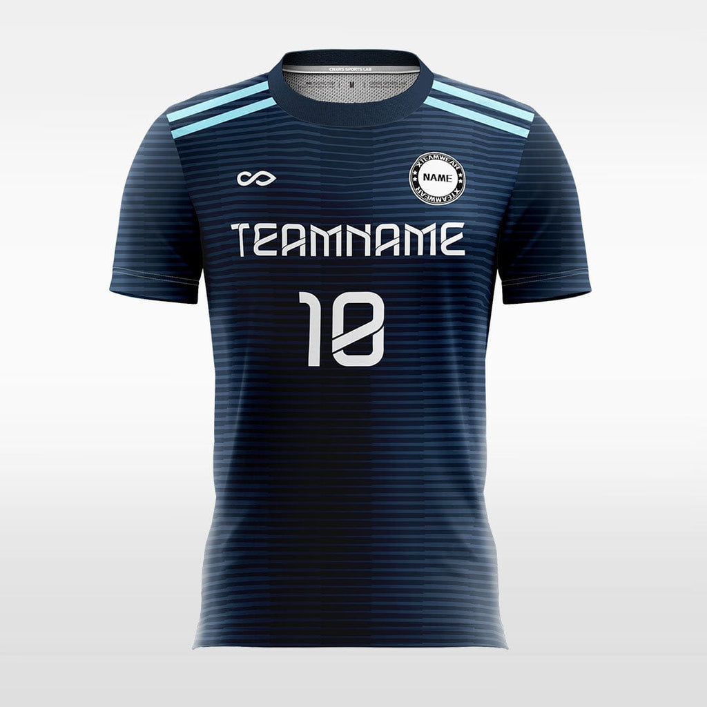 White and Blue Pinstripe - Women Custom Soccer Jerseys Design