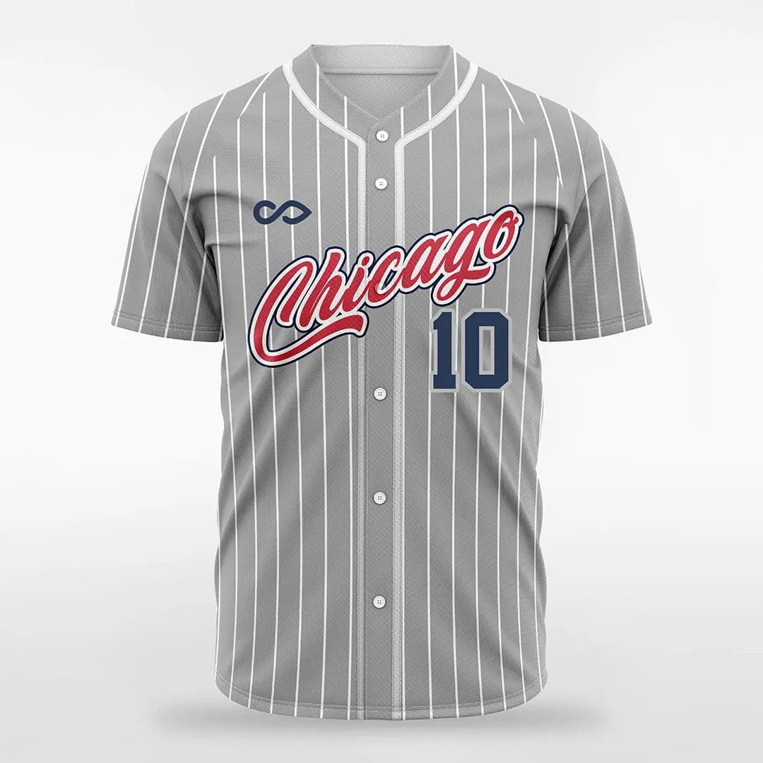 XTeamwear Grey / S Chivalry - Customized Men's Sublimated Button Down Baseball Jersey