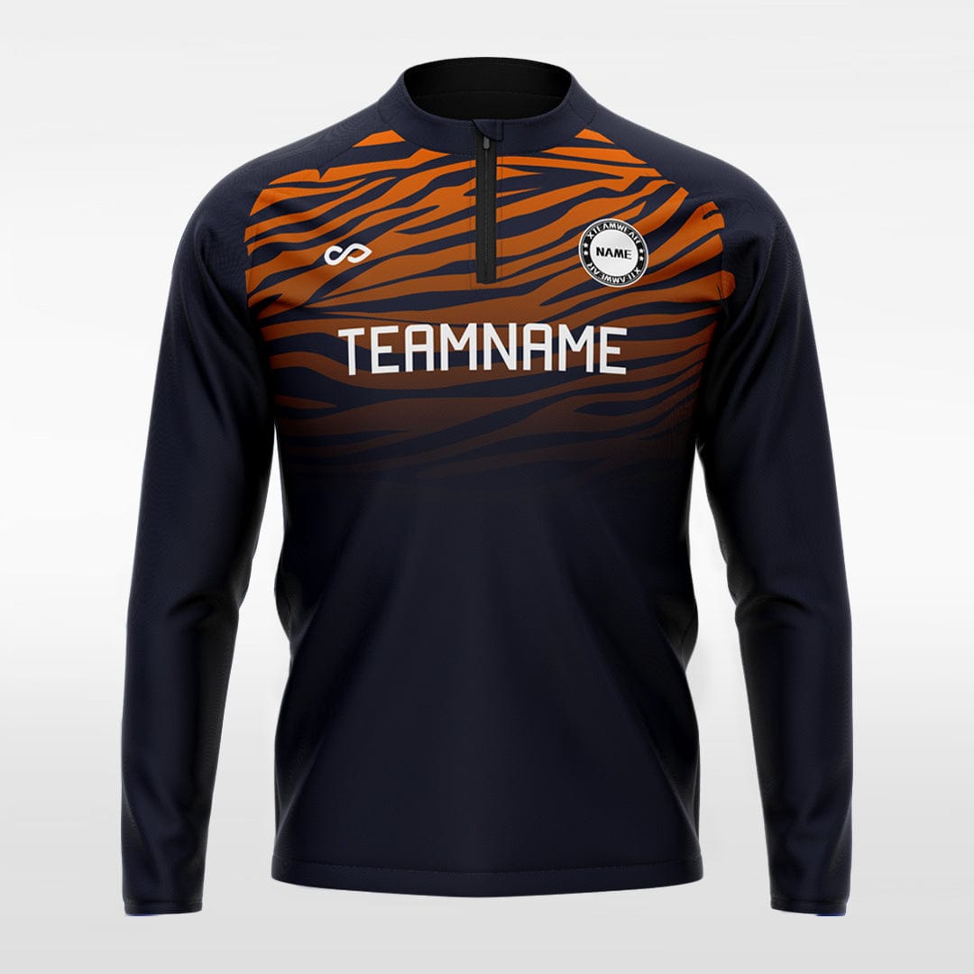 XTeamwear Jackets Orange / S Zebra - Customized Men's Sublimated 1/4 Zip Jacket