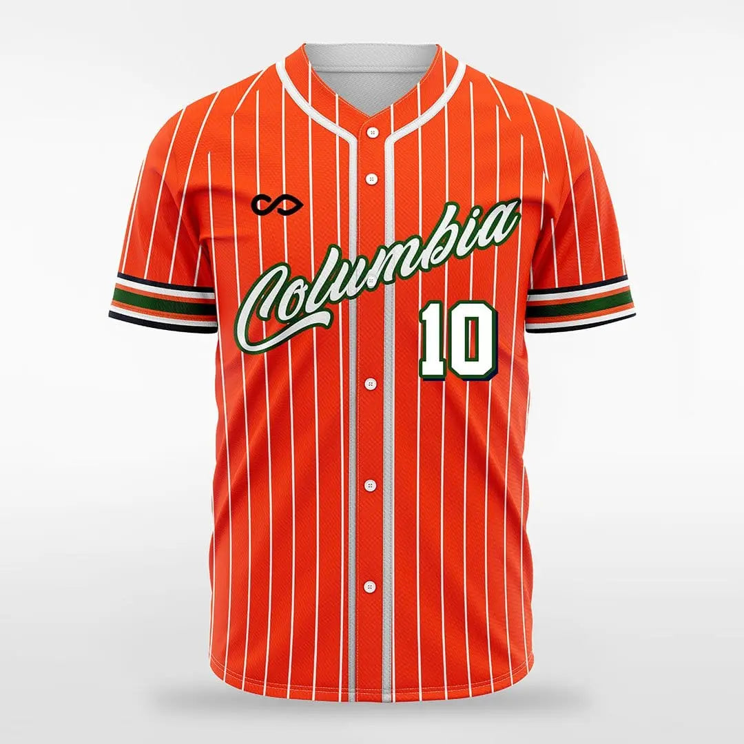 XTeamwear Orange / S Chivalry - Customized Men's Sublimated Button Down Baseball Jersey