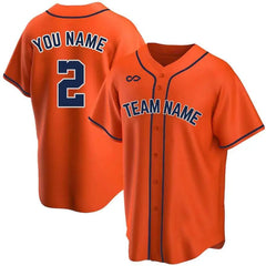 XTeamwear Orange / S Home Boy - Customized Men's Sublimated Full-Button Baseball Jersey