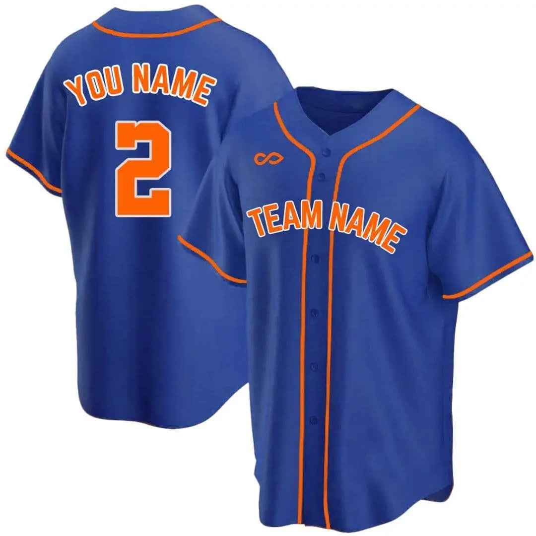 XTeamwear Royal / S Home Boy - Customized Men's Sublimated Full-Button Baseball Jersey