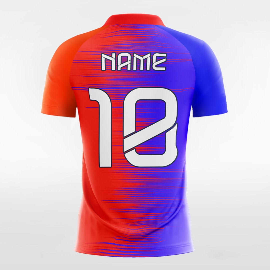 XTeamwear Soccer Jersey Gradient Split - Custom Womens Soccer Jerseys Design Blue Red