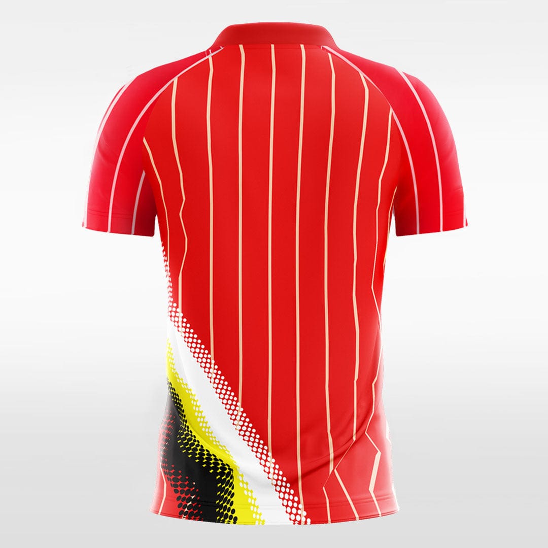 XTeamwear Soccer Jersey Polka Dot - Kids Custom Soccer Jerseys Design Red Stripe