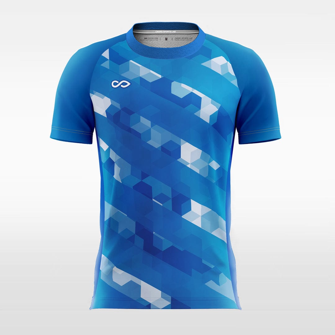 XTeamwear Soccer Jersey Retro Blue Stripe - Custom Kids Soccer Jerseys Design Print