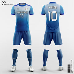 XTeamwear Soccer Uniforms Blue / S Gradient Plaid - Custom Soccer Jerseys Kit for High School