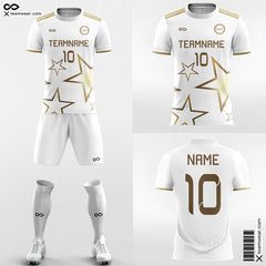 XTeamwear Soccer Uniforms Gold Star - Team Custom Soccer Jerseys with Shorts Design