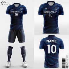 XTeamwear Soccer Uniforms Navy Blue / S Blue Sea - Custom Soccer Jerseys Kit Sublimated for High School