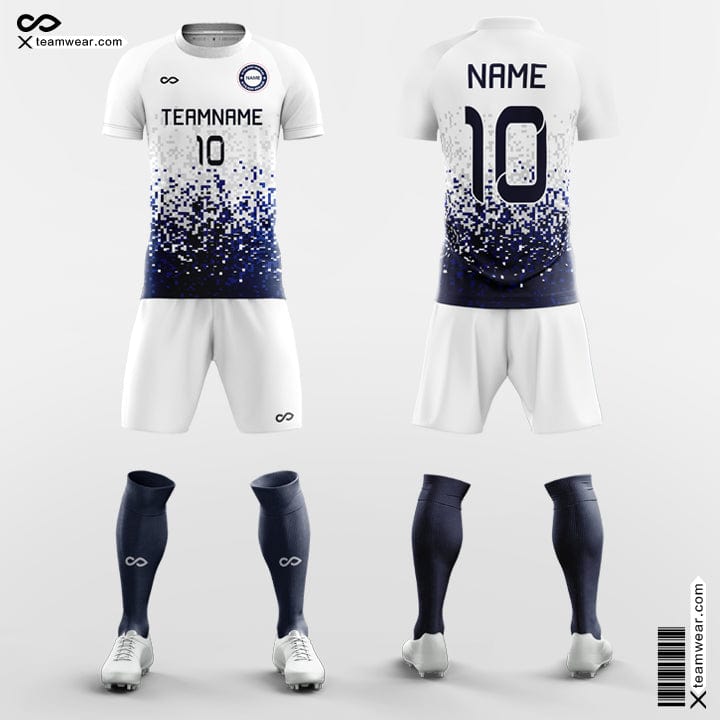 XTeamwear Soccer Uniforms White& Blue / S Nebula - Custom Academy Soccer Jerseys with Shorts Sublimated