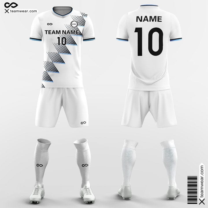 XTeamwear Soccer Uniforms White / S Argyle-Print - Custom Soccer Jerseys Kit Sublimated for School