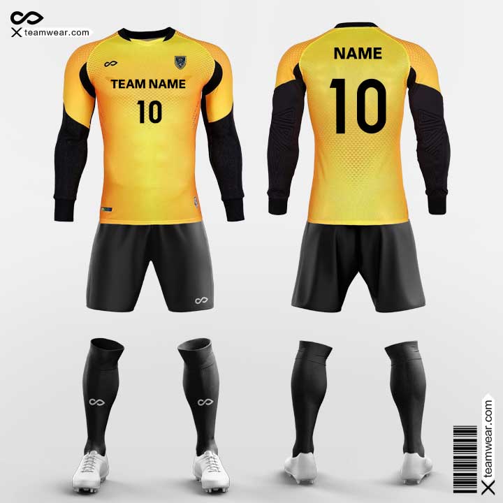 XTeamwear Soccer Uniforms Yellow / S Classic - Custom Soccer Jerseys Kit Long Sleeve for School
