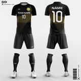 Yellow and Black Soccer Jerseys Custom Design
