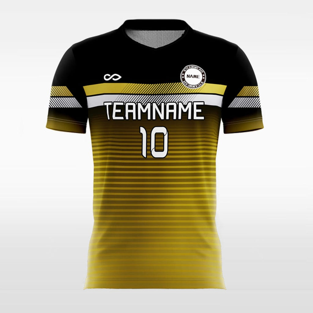 Yellow and Black Soccer Jerseys