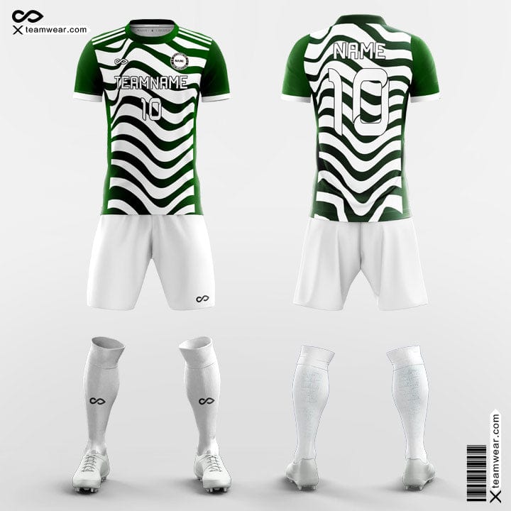 Design Green Soccer Jerseys, Green Football Shirts Print-XTeamwear